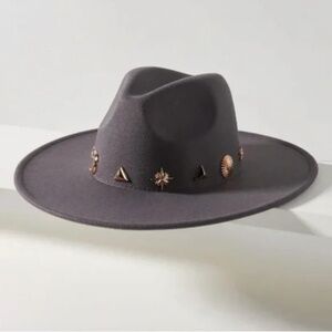 FL Charm-Trimmed Boho Peasant Desert Hipster Hippie Art Panama Farm Rancher Hat